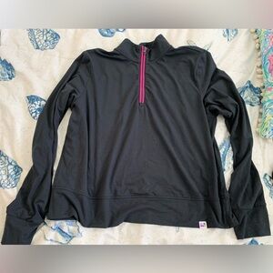 EUC Peloton Black Pullover half zip jacket size Large